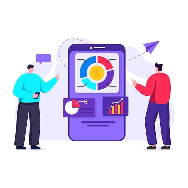 A graphic illustrating the cycle of data collection, AI analysis, personalization implementation, and user engagement feedback within a mobile app.