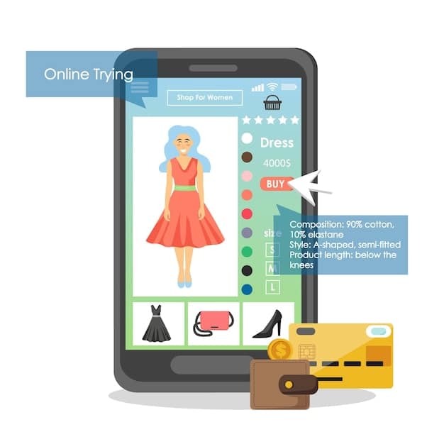 A mobile phone displaying a personalized shopping app interface, showcasing product recommendations tailored to the user's previous purchases and browsing history. The interface should be clean and modern, with clear calls to action.
