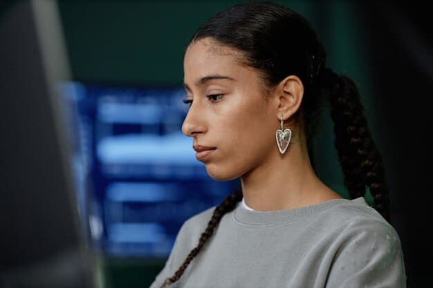 A close-up image of a cybersecurity expert conducting a network scan on a computer, with lines of code and network diagrams displayed on the screen, emphasizing the complexity of identifying vulnerabilities.