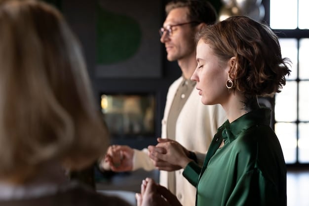 A group of angel investors listening attentively to a small business owner pitching their business idea in a modern co-working space. The atmosphere is collaborative, and the focus is on the interaction between the investor and the entrepreneur.