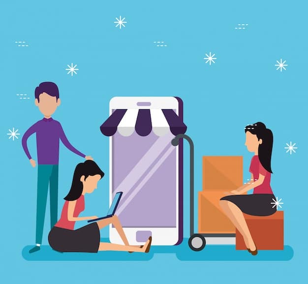 A graphic illustrating three distinct types of e-commerce subscription models: replenishment with razors, curation with a box of beauty products, and access with a streaming service interface.