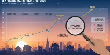 Infographic showing 2025 housing market trends, investor opportunities, and economic indicators.