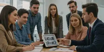Buyers discussing strategies with a real estate agent in a competitive 2025 housing market