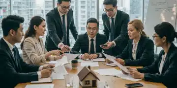 Diverse group discussing real estate dispute resolution strategies with consumer advocates