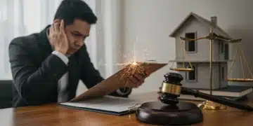 Distressed homeowner reviewing real estate contract issues in 2025