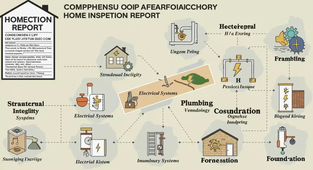 Infographic showing comprehensive home inspection report components