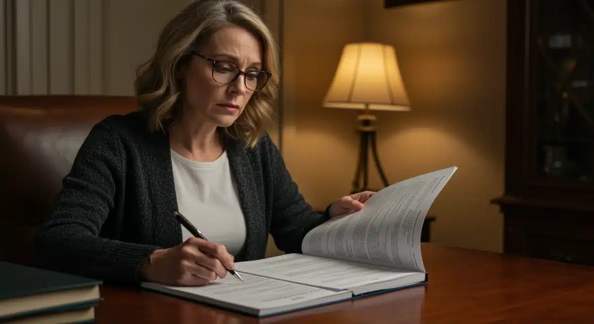 Homebuyer reviewing legal documents, emphasizing the need to understand new real estate disclosure laws.