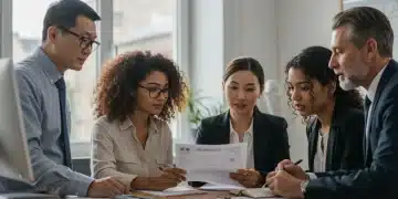 Consumers reviewing real estate documents with an agent, symbolizing informed decision-making.