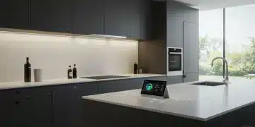 Modern kitchen with smart appliances and integrated technology, enhancing home appeal and value.