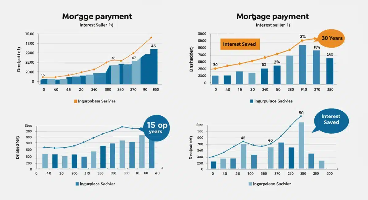 Comparison chart illustrating interest savings between 15-year and 30-year mortgages