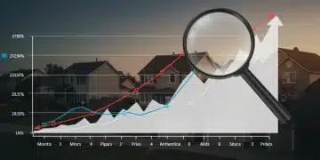 Graph illustrating the latest 3-month shift in national home prices affecting buyers and sellers.