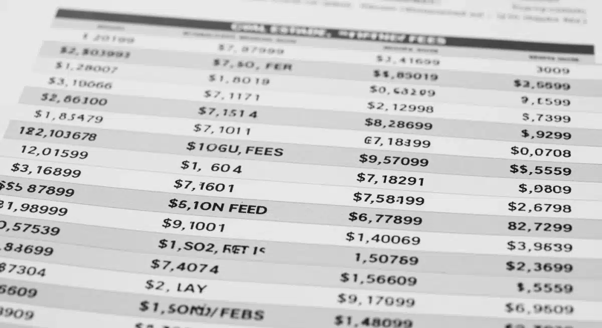 Itemized financial ledger showing both clear and obscured real estate costs, emphasizing fee transparency.