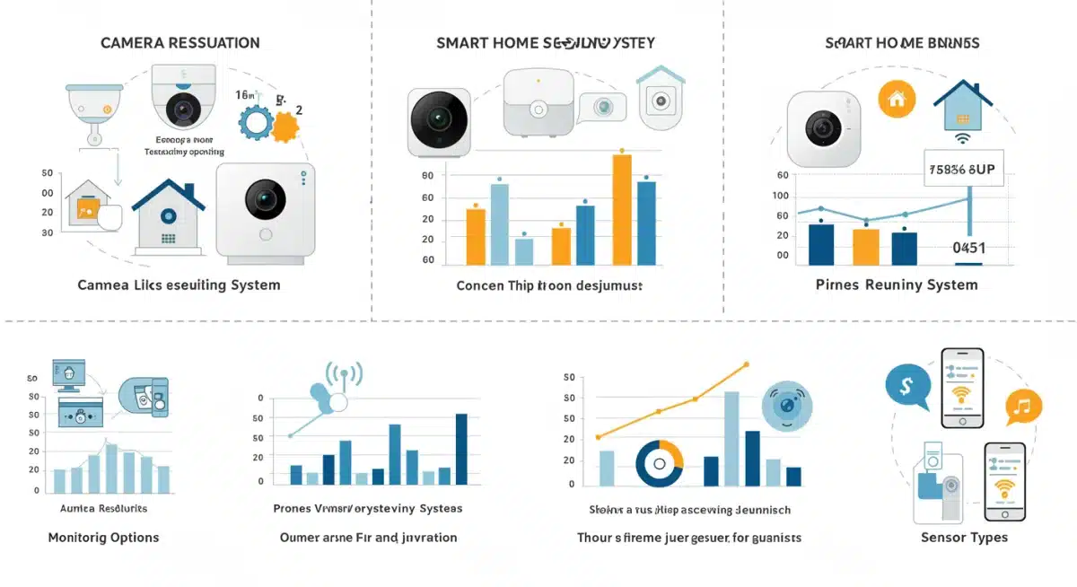 Infographic comparing features of top smart home security systems for 2025.