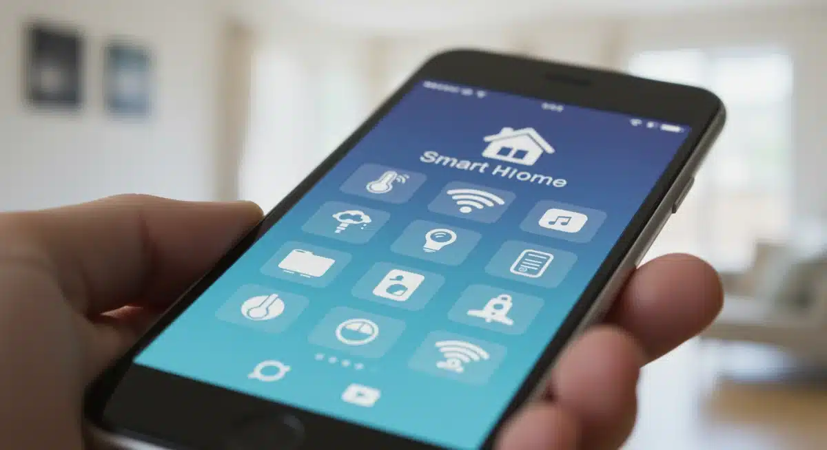 Smartphone controlling smart home devices via a unified app interface