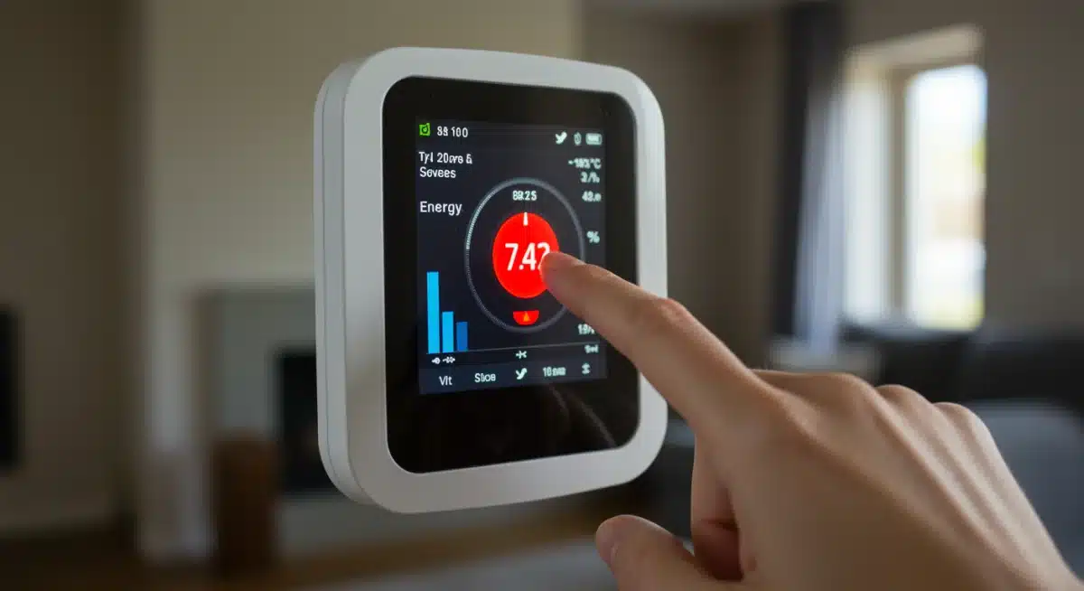 Hand adjusting smart thermostat for energy savings